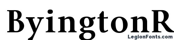 шрифт ByingtonRg Bold, бесплатный шрифт ByingtonRg Bold, предварительный просмотр шрифта ByingtonRg Bold