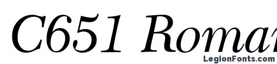 C651 Roman Italic Font