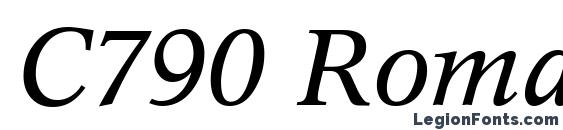 шрифт C790 Roman Italic, бесплатный шрифт C790 Roman Italic, предварительный просмотр шрифта C790 Roman Italic
