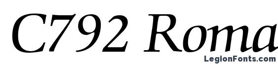 C792 Roman Italic Font
