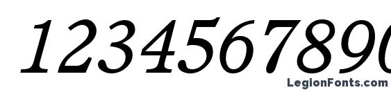 C851 Roman Italic Font, Number Fonts
