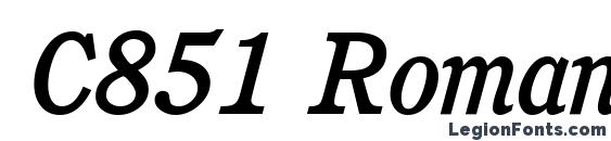 C851 Roman Medium Italic Font