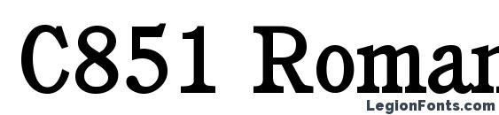 C851 Roman Medium Regular Font