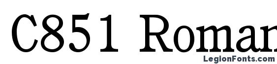 C851 Roman Regular Font, TTF Fonts