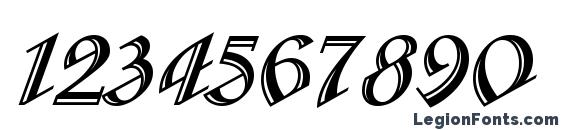 Cabarga Cursiva LET Plain.1.0 Font, Number Fonts