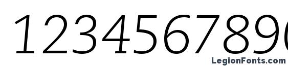 CaeciliaLTStd LightItalic Font, Number Fonts