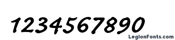 CaflischScriptPro Bold Font, Number Fonts