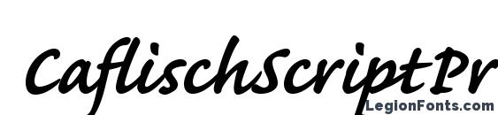 CaflischScriptPro Bold Font