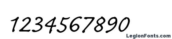 CaflischScriptPro Regular Font, Number Fonts