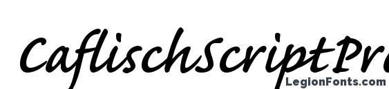 Шрифт CaflischScriptPro Semibold