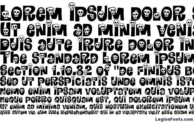 specimens Calaveras font, sample Calaveras font, an example of writing Calaveras font, review Calaveras font, preview Calaveras font, Calaveras font