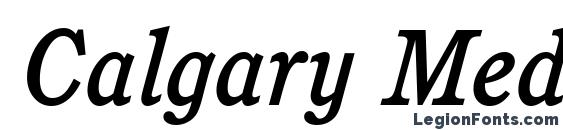 Calgary Medium Italic font, free Calgary Medium Italic font, preview Calgary Medium Italic font