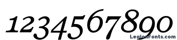 Calgary Osf BookItalic Font, Number Fonts