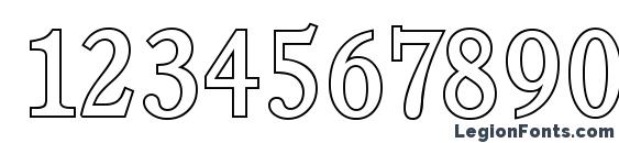 CalgaryOutline Regular Font, Number Fonts