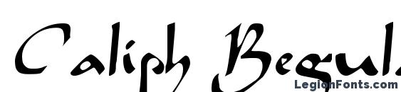 Шрифт Caliph Regular, Курсив шрифты