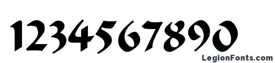 Calligrapher Regular Font, Number Fonts