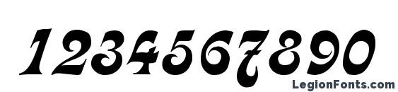 Calligraphia Regular Font, Number Fonts