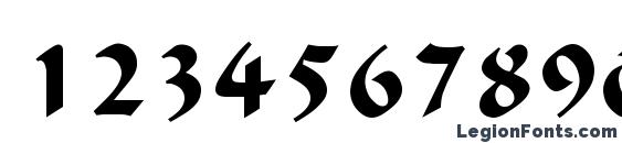 Calligraphic Regular Font, Number Fonts