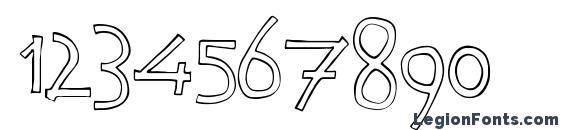 Calvin and Hobbes Outline Font, Number Fonts