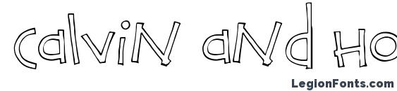 Calvin and Hobbes Outline font, free Calvin and Hobbes Outline font, preview Calvin and Hobbes Outline font