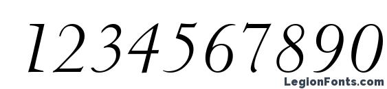 Cambridge Italic Font, Number Fonts