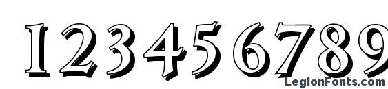 CambridgeShadow Medium Regular Font, Number Fonts