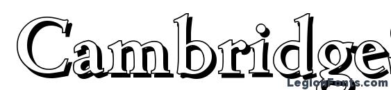 CambridgeShadow Medium Regular Font, 3D Fonts