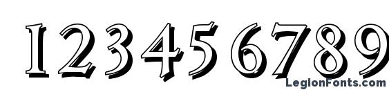 CambridgeShadow Regular Font, Number Fonts