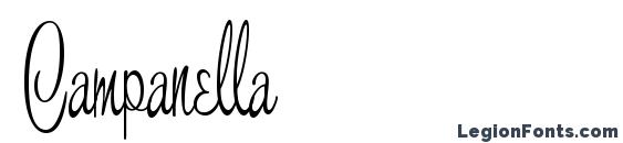 шрифт Campanella, бесплатный шрифт Campanella, предварительный просмотр шрифта Campanella