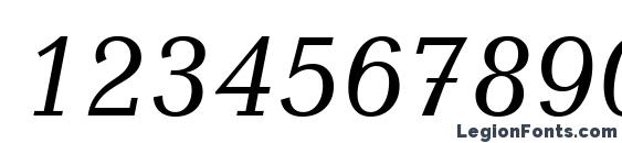 Candida Italic BT Font, Number Fonts