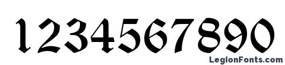 Canterbury Font, Number Fonts