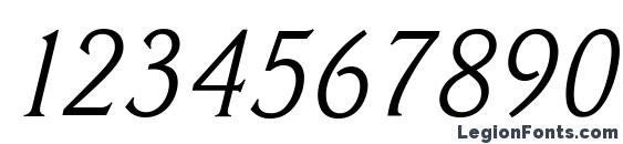 Cantoria MT Italic Font, Number Fonts