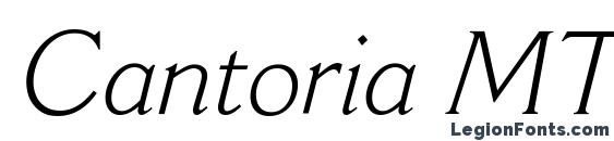 Cantoria MT Light Italic Font