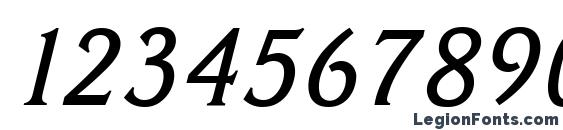 Cantoria MT SemiBold Italic Font, Number Fonts
