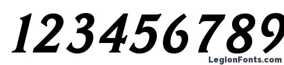 CantoriaMTStd BoldItalic Font, Number Fonts