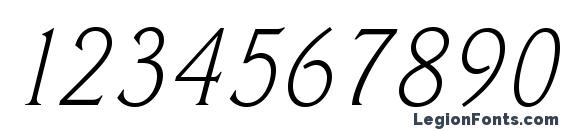 CantoriaMTStd LightItalic Font, Number Fonts