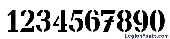 Canyon Stencil Medium Regular Font, Number Fonts