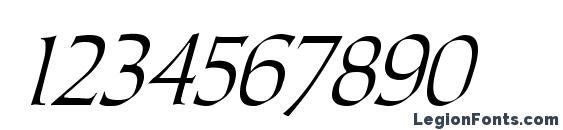 Caracub Italic Font, Number Fonts