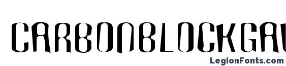 CarbonBlockGaunt font, free CarbonBlockGaunt font, preview CarbonBlockGaunt font