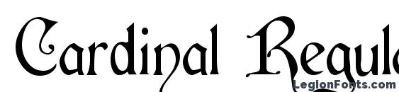 шрифт Cardinal Regular, бесплатный шрифт Cardinal Regular, предварительный просмотр шрифта Cardinal Regular
