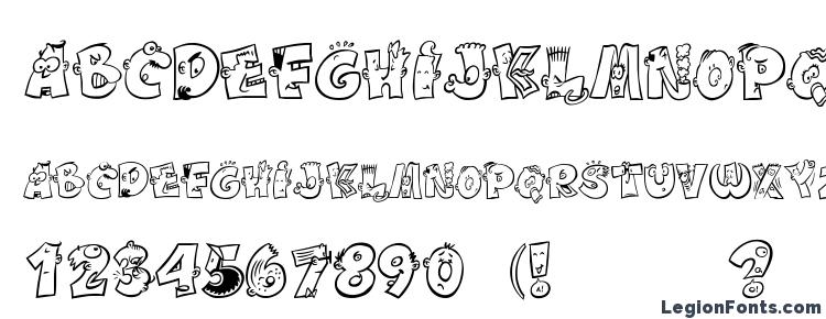 glyphs Caricature font, сharacters Caricature font, symbols Caricature font, character map Caricature font, preview Caricature font, abc Caricature font, Caricature font