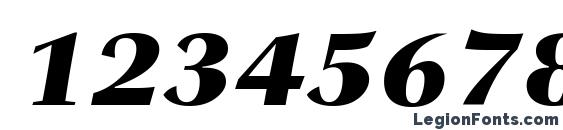 Carmina Black Italic BT Font, Number Fonts