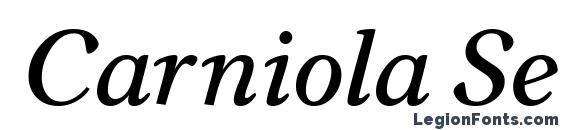 Carniola SemiBold Italic Font