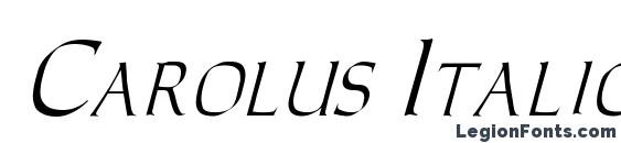 Carolus Italic font, free Carolus Italic font, preview Carolus Italic font