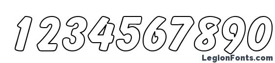 Cartoon Hollow Condensed Font, Number Fonts