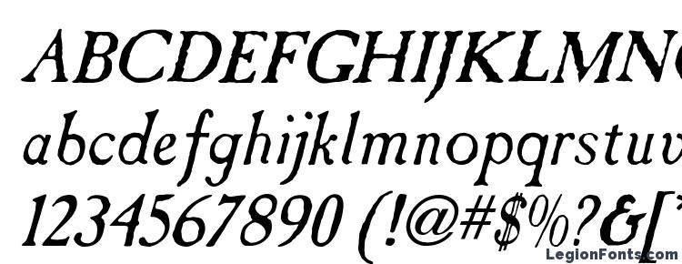 глифы шрифта CasablancaAntique Italic, символы шрифта CasablancaAntique Italic, символьная карта шрифта CasablancaAntique Italic, предварительный просмотр шрифта CasablancaAntique Italic, алфавит шрифта CasablancaAntique Italic, шрифт CasablancaAntique Italic