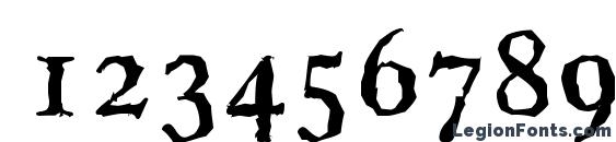 CasablancaRandom Regular Font, Number Fonts