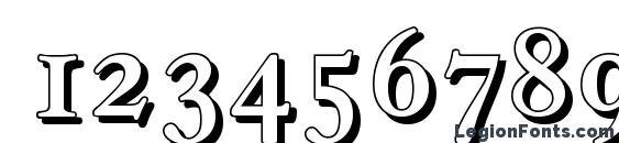 CasablancaShadow Regular Font, Number Fonts