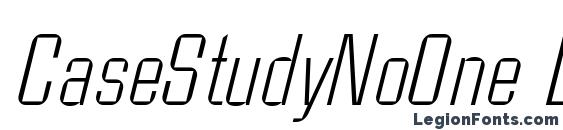 CaseStudyNoOne LT Light Italic Font