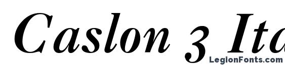 Шрифт Caslon 3 Italic Oldstyle Figures